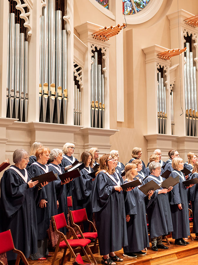 church choir singing
