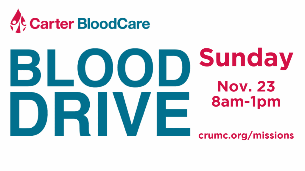 Carter Bloodcare Blood Drive Custer Road UMC Plano Texas