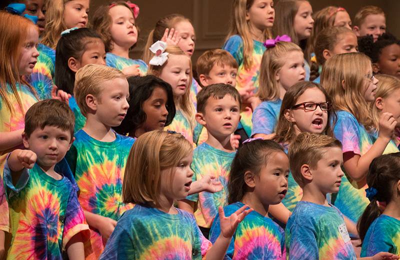 children singing